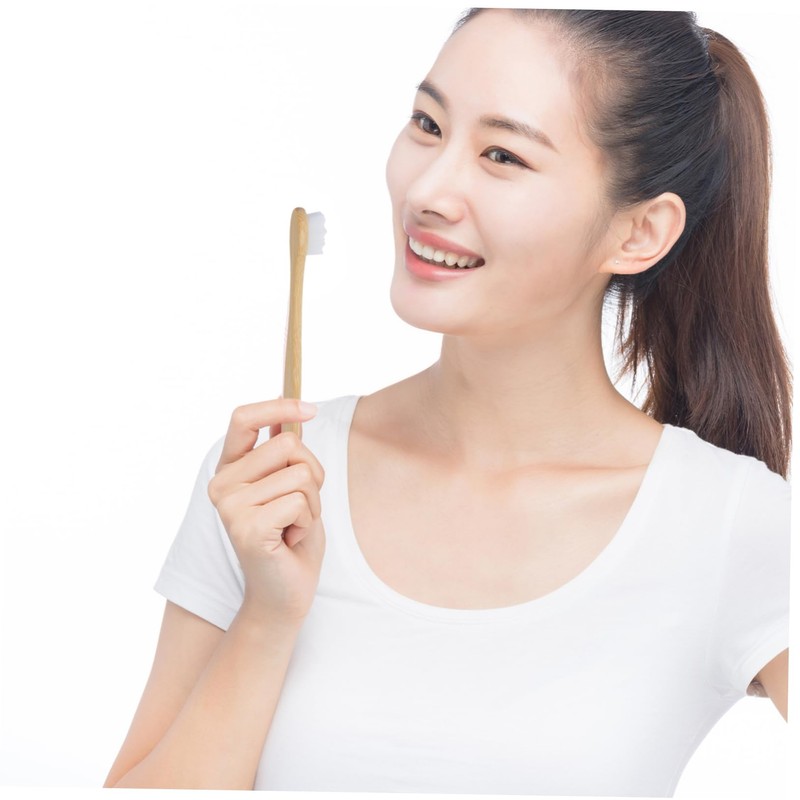 BIUDECO 5pcs Soft Adult Toothbrushes with Ergonomic Grip Minimalist Round