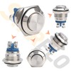 STARELO 5pcs 16mm Momentary Push Button Switch Sliver Shell, IP65