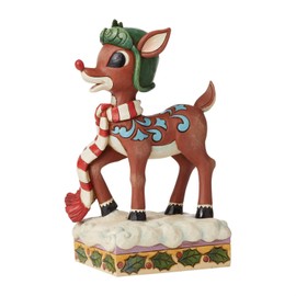 Jim Shore Rudolph Traditions Rudolph in Aviator Hat and Scarf Figurine 6009111