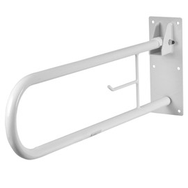 HealthSmart Fold Away Grab Bars for Bathroom, Shower Handle, Bathtub Accessories for Elderly, Toilet Safety Rail, Bath and Shower Grab Bars, Handicap Grab Bars, White