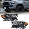 SUPAPRO Halogen Headlight Headlamps Black Housing w/o Bulbs For 2016-2019