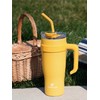 hydraflow capri 40 oz tumbler with handle and straw