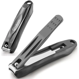 Nail Clippers with Catcher 2-Pack, Long Handle, Sharp & Sturdy Stainless Steel Nail Cutter for Men & Women, 18-month Replacement Warranty