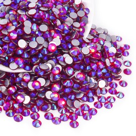 Blinginbox Glass Flatback Rhinestones Crystal Round Gems,Siam AB,SS16/1440pcs,3.8-4.0mm