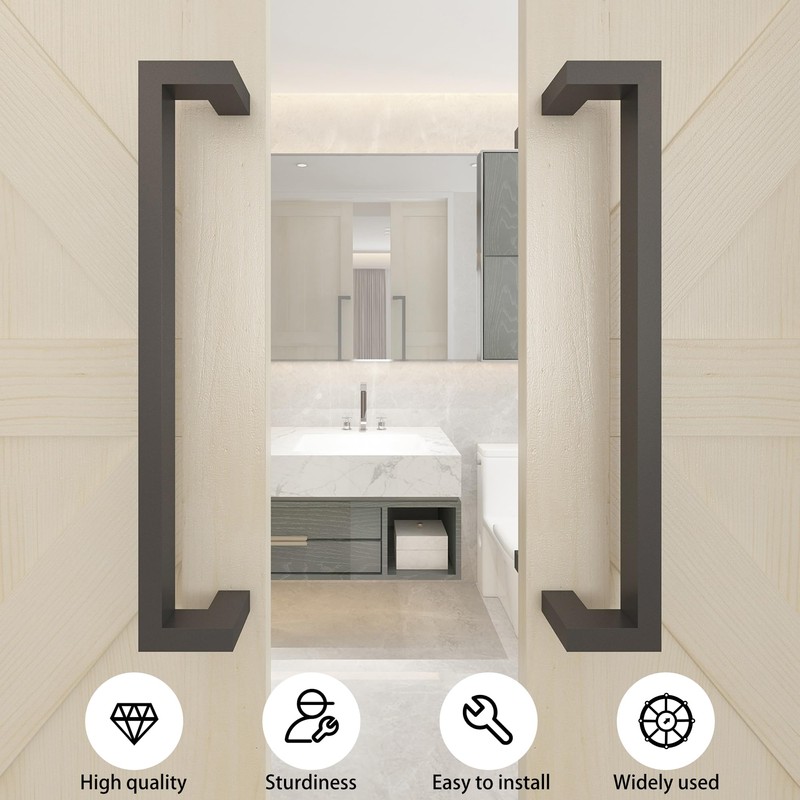 BARNSMITH 24 Inches Commercial Door Handle Pull Heavy Duty Stainless