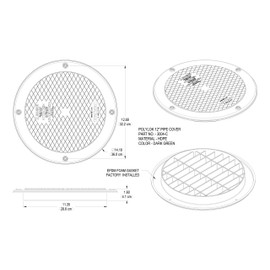 Polylok 12" Heavy Duty Cover/Lid for Corrugated Pipe (PN: 3004-C)