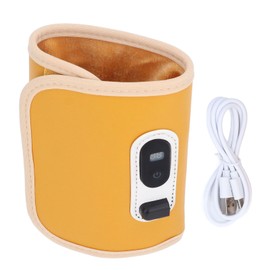 Baby Bottle Insulation Cover 21 Speeds Temperature Adjustable Portable USB Baby Milk Heat Keeper with LED Display for Car Travel Yellow