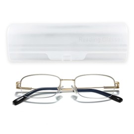 Reading Glasses Blue Light Blocking For Men Women Fine Metal Frame Computer Readers Lightweight Springs Hinges