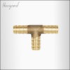 Horiznext Brass Hose Splicer Fitting, Tee, 3/8" x 3/8" x
