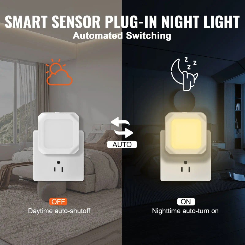 Led Night Light 0.6W 3000K Soft White Dusk To Dawn
