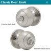 Probrico Brushed Nickel Bed/Bath Door Knobs Privacy Door Knobs Interior