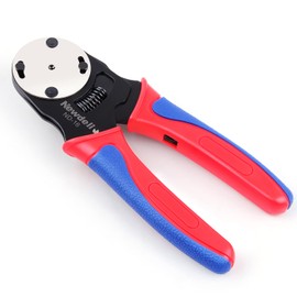 Newdeli Deutsch Crimp Tool Size 16 Deutsch Connector Tool 4 Way Indent 8 Impression Type Closed Barrel Crimper 14 16 18 AWG Solid Barrel Contact & Circular Connector Contacts Pin Crimping Tool