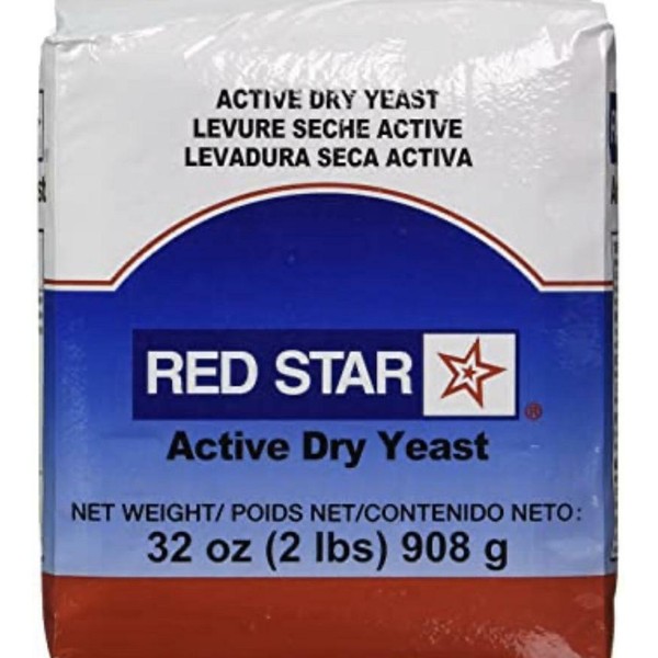 Yeast, Lesaffre Red Star Active Dry Yeast 2 lbs / 32 oz equal to 2-1lb. but save