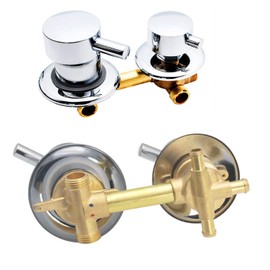 2/3/4/5 Way Solid Brass Mixer Shower Tap,Cold & Hot Water Shower Diverter Valve,Hole Distance 9cm/10cm/12.5cm/14.5cm(Intubation 3 Way,9cm)