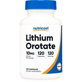 Nutricost Lithium Orotate (10mg) 120 Capsules - Vegan Lithium Supplement, GMO-Free, Gluten-Free