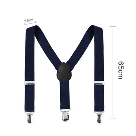 Butyeak Braces Bow Tie Set, Children's Y Adjustable Braces, Children's Bow Tie Set for Children, Children's Braces, Y Back, Adjustable Bow Tie and Braces in Set, Navy Blue, navy