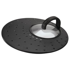 Fox Valley Traders Universal Lid, Made of 100% Durable Iron, Plastic Handle – Measures 12” Diameter, by Home Marketplace