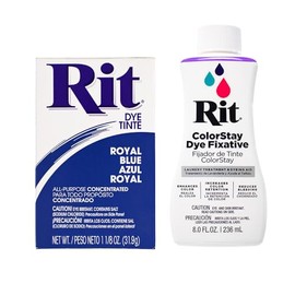 All Purpose Concentrated Rit Dye Powder Multi-Packs for Clothing, Décor, and Crafts – Royal Blue with ColorStay Fixative