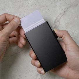 SparkMark Slim Metal Wallet with Pop Up Access | RFID Blocking Credit Card Holder Wallet | Business Card Holder Case | Minimalist Wallet for Men and Women