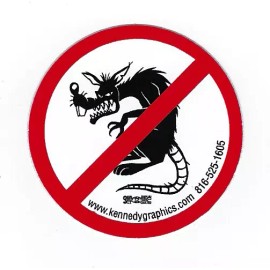 Unbranded Set of 3 No Scrappy Rats Hardhat Stickers, Vinyl Decal Union Made in the USA