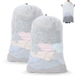 OTraki 2 Stück Wäschesäcke Groß 60x90cm Wäschebeutel für Waschmaschine Laundry Bag Wäschenetz Reise für schmutzwäsche für Decken Rucksack Plüschtiere Lange Röcke