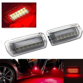 Full LED Side Door Panel Courtesy Warning Light Lamp Assembly Replacement For Toyota 4Runner Avalon Camry Prius Sienna Tundra Lexus ES GS GX IS RC LX - 6000K (Rde)