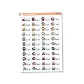 Vet Appt Script Icon Planner Stickers, Icon Script Vet Appointment Labels, Color Print Planning Stickers, FC12 (E-106-M)