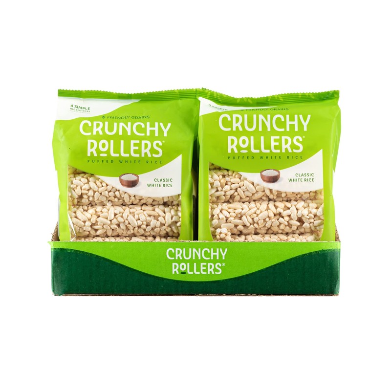 Classic White Rice Crunchy Rollers - Sweet Rice Snacks, Crispy
