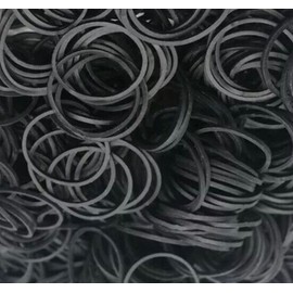 Unbranded 50 PCS SMALL BLACK RUBBER BANDS