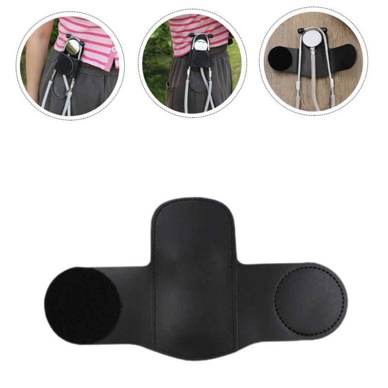 Ipetboom 2pcs Leather Stethoscope Holder Stethoscope Protector with Sturdy Clip