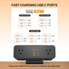 Desk Clamp Power Strip USB C 65W, Desktop Edge Mount