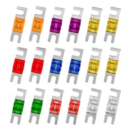 Ohleats 18 PCS Mini ANL Fuse, ANL Blade Fuse 20A 30A 40A 50A 60A 80A 100A 125A 150A for Marine Audio, Plated ANL Fuse Replacement for Automotive Audio Video Electrical System
