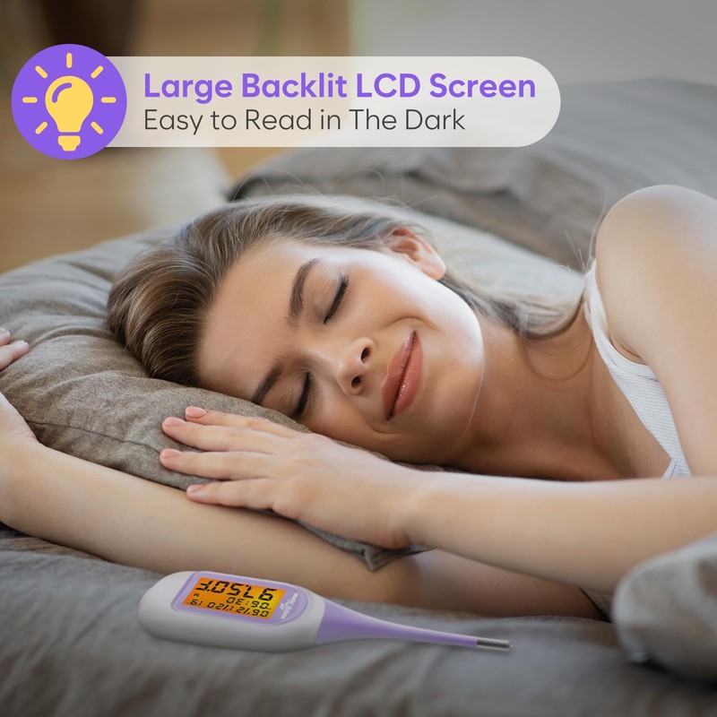 Easy@Home Easy@Home Smart Basal Thermometer, Large Screen and Backlit, Period