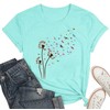 Dandelion Shirts for Women Dragonfly Tee Shirt Womens Wildflower Tops