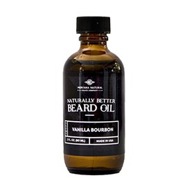 MNSC Vanilla Bourbon Naturally Better Beard Oil & Conditioner - Softens, Smooths, & Strengthens Beard Growth, Hypoallergenic, All-Natural, Plant-Derived, Handmade in USA