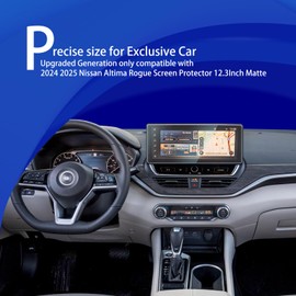 XXCIWP(Anti-Glare)2025 2024 Nissan Rogue Altima Matte Tempered Glass Screen Protector for 2024 2025 Nissan Rogue (SL/Platinum) & 2023 2024 2025 Nissan Altima(SL/SR-VC Turbo) 12.3Inch 2024 Rogue Accessories