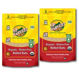 GF Harvest Gluten Free Organic Rolled Oats, 32 Ounce Bag, Pack of 2