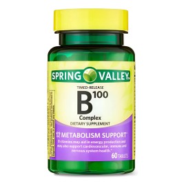 Spring Valley Complejo B-100 Con 60 Tabletas B-100 Complex Sin Sabor