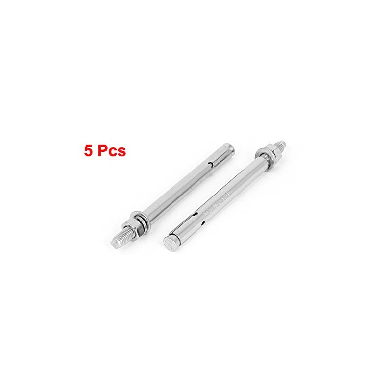 sourcingmap 120mm Long M8 Thread Hex Nut Sleeve Anchor Expansion