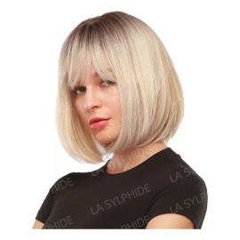 Jorla Pelucas Mujer Rubio Natural Cosplay Corta Bob Elegante