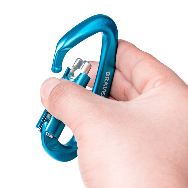 Braveshine 12KN Auto Lock Carabiner, Load Capacity 2,645.5 lbs (1,200