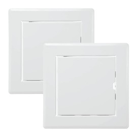 Vent Systems 4'' x 4'' Inch White - Pack of 2 - Metal Access Panel - Easy Access Doors - Access Panel for Drywall, Wall, Electrical and Plumbing Service Door