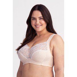 Miss Mary of Sweden Non-Wired Lace Bra Dotty Delicious Beige