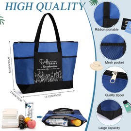 Sieral Social Worker Month Appreciation Gifts 20 oz Tumbler with Straw and Brush and Tote Bag Graduation Retirement Gifts for Women School Counselor Employee Coworker Volunteer(Dark Blue)