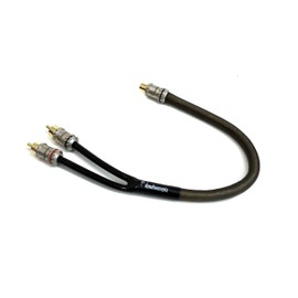 KnuKonceptz Krystal Kable Twisted Pair Triple Shield Y Adapter 1 Female 2 Male RCA Cable 1F2M