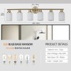 39" Modern 6-Light Vanity Wall Sconce, Golden Finish with Frosted