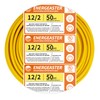 Energeaster Solid Indoor 12/2 W/G NMB Cable 50ft Coil，Electrical Wire