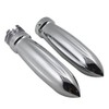 HDBUBALUS Chrome Billet 1" Handlebar Hand Grips Fit for Harley