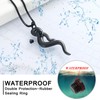 XSMZB Cremation Jewelry Snake Urn Necklace for Ashes Stainless Steel