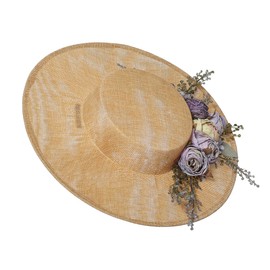 COSDREAMER Victorian Hat Girls Women Tea Party Sun Hat Straw Hats Small Hat(J)